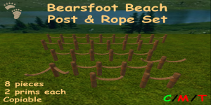 Bearsfoot Beach Post & Rope SetPIC