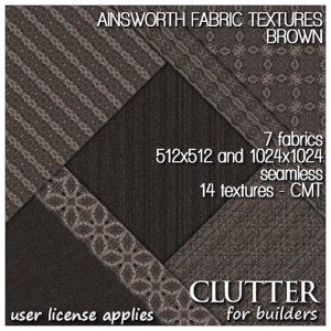 Clutter for Builders - Ainsworth Fabric Textures Brown