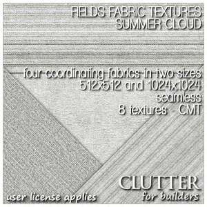 Clutter for Builders - Fields Fabric Textures Cloud