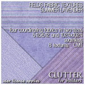 Clutter for Builders - Fields Fabric Textures Lavender