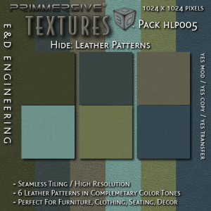 E&D ENGINEERING_ Textures - Hide Leather Patterns HLP005_t