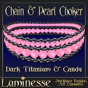_LUM-Chain & Pearl Choker - Candy