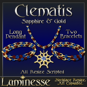 _LUM-Clematis Set - Sapphire & Gold