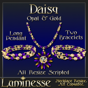 _LUM-Daisy Set - Opal & Gold