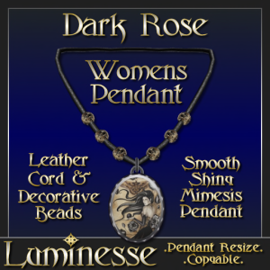 _LUM-Dark Rose Pendant WOMENS
