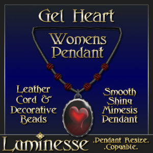 _LUM-Gel Heart Pendant WOMENS