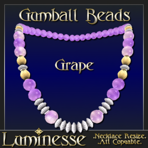 _LUM-Gumball Beads - Grape
