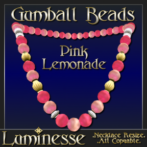_LUM-Gumball Beads - Pink Lemonade