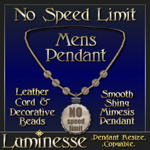 _LUM-No Speed Limit Pendant MENS