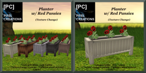 [PC] PIXEL CREATIONS - PLANTER W_RED PANSIES AD
