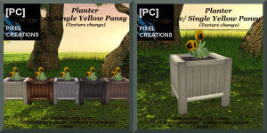 [PC] PIXEL CREATIONS - PLANTER W_SINGLE YELLOW PANSY AD