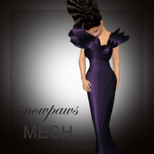 Snowpaws - Etan Dress - Deep violet - mesh