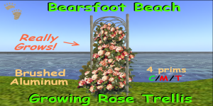 Bearsfoot Lane Growing Roses Trellis - Brushed AluminumPIC