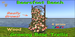 Bearsfoot Lane Growing Roses Trellis -WoodPIC
