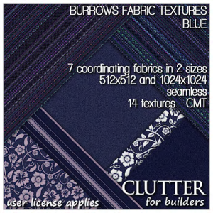 Clutter for Builders - Burrows Fabric Textures Blue