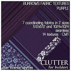 Clutter for Builders - Burrows Fabric Textures Purple