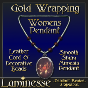 _LUM-Gold Wrapping Pendant WOMENS