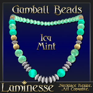 _LUM-Gumball Beads - Icy Mint