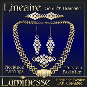 _LUM-LINEAIRE Gold & Diamond Necklace Set