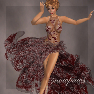 Snowpaws - Maselan Rouge Gown
