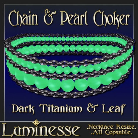 _LUM-Chain & Pearl Choker - Leaf