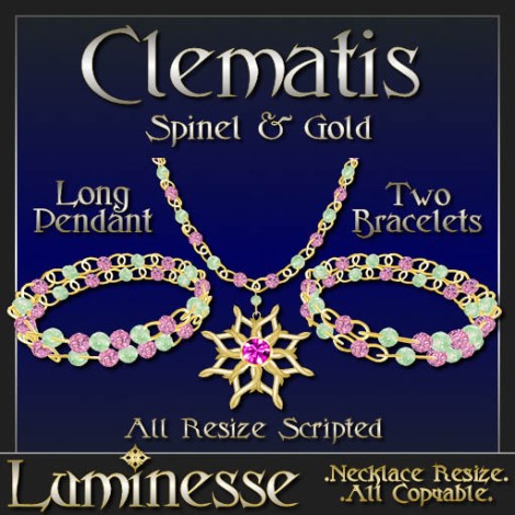 _LUM-Clematis Set - Spinel & Gold