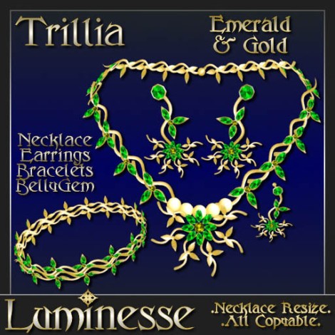 _LUM-Trillia Set - Emerald & Gold
