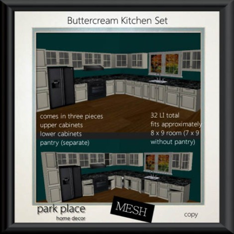 [Park Place] Buttercream Kitchen Set