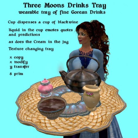 Three Moons Drinks Tray photo