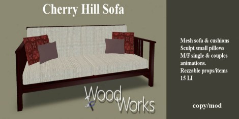 [Wood Works] Cherry Hill Sofa copy AD