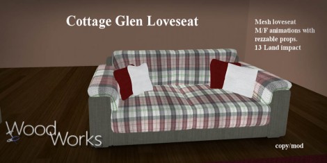 [Wood Works] Cottage Glen Loveseat copy AD